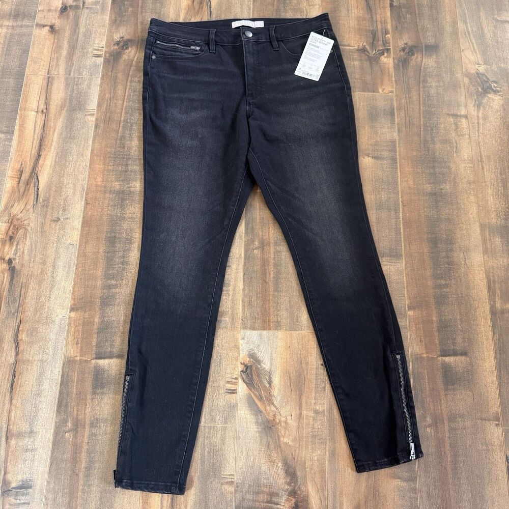 Athleta Sculptek Ultra Skinny Jeans Midnight Dark Wash Black Womens Size 12 NWT